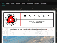 Tablet Screenshot of hanleyindustries.com